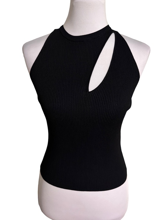 Zara Tops - Zara Black Ribbed Cutout Crop Top